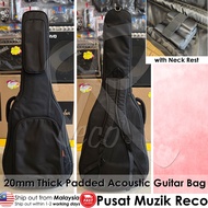 ⚡OFFER⚡ RM 20mm Thick Padded Acoustic Guitar Bag with Neck Rest Double Shoulder Strap Beg Akustik Gitar Kapok TEBAL