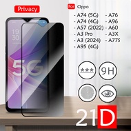 Carristo Oppo A74 4G 5G A76 A96 A57 2022 A77S A60 A3 Pro A3X A95 A3 2024 21D Privacy Clear HD Cover