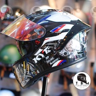 Mũ bảo hiểm Fullface Royal M266 tem KYT Bạc Đen 2 kính tiện lợi