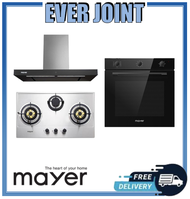 Mayer MMSS773HI || MMGH773HI [78cm] 2 Burner Gas Hob + Mayer MMBCH900I [90cm] Chimney Cooker Hood + Mayer MMDO8R [60cm] Built-in Oven with Smoke Ventilation System Bundle Deal!!