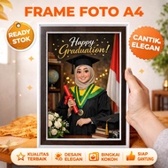 SOUVENIR FRAME + SEMI CANVAS CARICATURE PHOTO PRINT A4 (21x29.7cm) GIFT/ GIFT/ GIFT/ SOUVENIR/ BIRTH