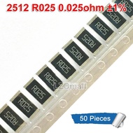 50pcs SMD Chip Resistor 2512 R025 25mR 0.025 ohm 1W 1% New Original