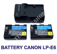 LP-E6 \ LPE6 \ LP-E6N \ LPE6N แบตเตอรี่ \ แท่นชาร์จ \ แบตเตอรี่พร้อมแท่นชาร์จสำหรับกล้องแคนนอน Battery \ Charger \ Battery and Charger For Canon EOS 5D,6D,7D,60D,70D,80D,90D,EOS R BY TERB TOE SHOP