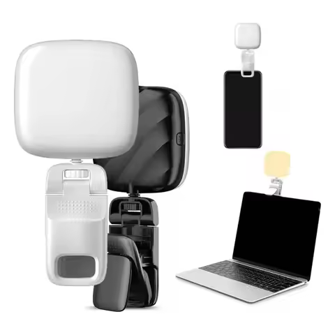 Adjustable Mini Selfie Fill Light 3 Modes 9 Level Lighting Influencers Light for Live Streaming/Self