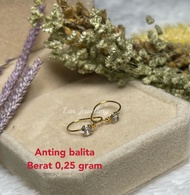 Anting balita emas muda one eye diamond