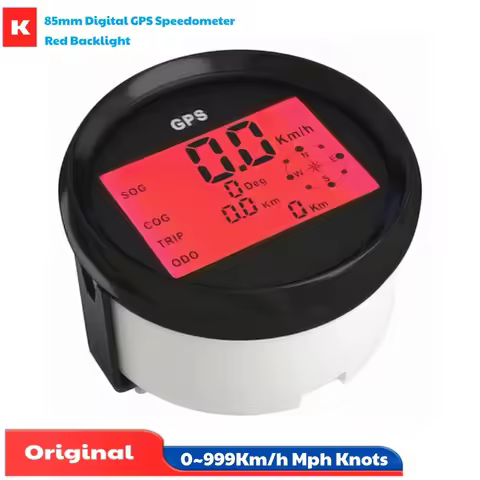 85mm Digital GPS Speedometers Sog 0-999Km/H Mph Knots Universal Speed Indicators Odometers Trip Mete