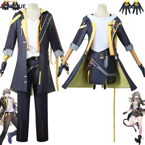 Trailblazer Stelle Caelus Cosplay Costume Game Honkai Star Rail Cosplay Wig Women Men Outfits Full S