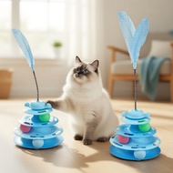 4-Level Interactive Cat Toy Tower with Balls for Cats and Kittens  4-Tingkat Mainan Interaktif Menar