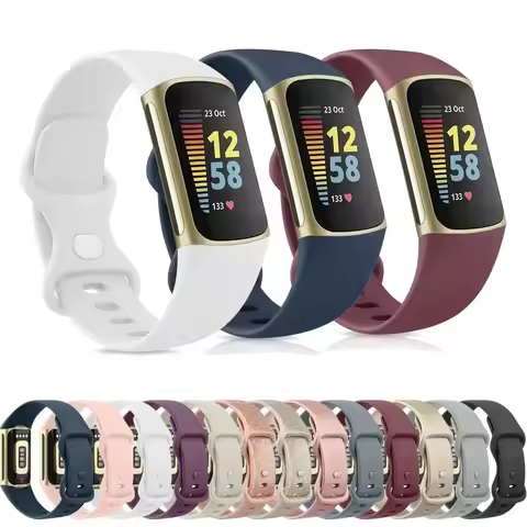 Watch Band for Fitbit Charge 5/6 Strap Wristband Replacement TPU Sport Bracelet for Fitbit Charge 5 