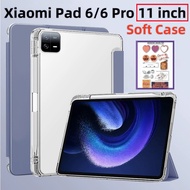 Crylic Clear Case for Xiaomi Pad 6 Pro 11 Inch 2023 Protective Case for Xiaomi Pad 6 Tablet Leather 