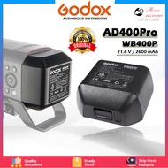 Godox WB400P For AD400Pro Li-ion Battery WB400P External Flash Light Camera Lamp Power Battery Backu