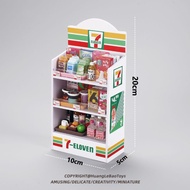 For 2025 new Playhouse Convenience Store Mini Freezer Drink Dessert Rack Miniature Simulation Food T