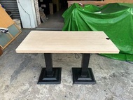 香榭二手家具*白橡木鐵腳2x4尺 簡餐桌-長方桌-餐桌-飯桌-休閒桌-洽談桌-會客桌-餐廳桌-咖啡桌-早餐店桌-工作桌