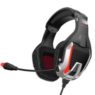 ONIKUMA K12頭戴式遊戲耳機電腦ps4相容電競耳機（黑紅）