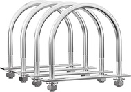 4 Sets 304 Stainless Steel Round Bend U-Bolts 4.02"(102mm) Inner Width 5.08"(129mm) Length M8 with N
