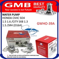 WATER PUMP GMB BRAND GOOD QUALITY- GWHO-39A HONDA CIVIC SO4 1.5 1.6 /CITY SX8 1.3 1.5 /SR4 (D16A)