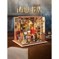Rolife rolife rolife Sam Bookstore diy Handmade Cabin Art House Miniature Scene House Model Birthday