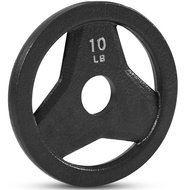 JFIT Olympic 2" Cast Iron Grip Plate OR 2" Rubber Bumper Plates for Barbell - Singles OR Pairs - 6 W