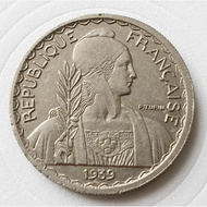 20Cent 1939 Coin with Bao An Slot Very Rare, Very Beautiful Collectible