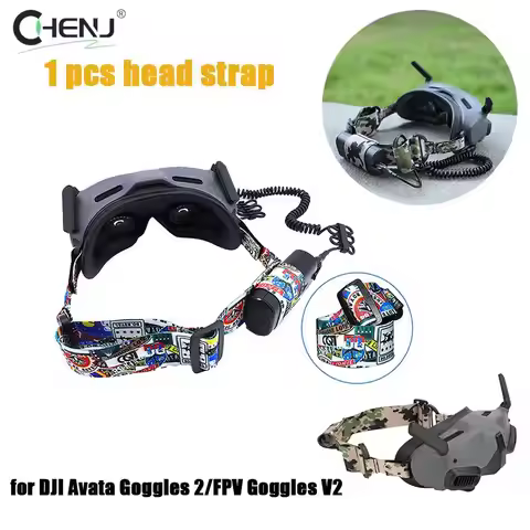 Cartoon Head Strap For DJI Avata Goggles 2/FPV Goggles V2 Head Strap Battery Storage Case Elite Stra