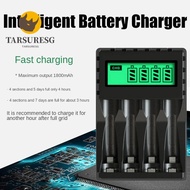 TARSURESG Intelligent Battery Charger Durable Portable Rechargeable Fast Charging Dock for AA/AAA NI-CD NI-MH Rechargeable Batteries