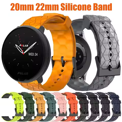 20mm 22mm Silicone Band For Polar ignite 2 3/Pacer/Unite Sport Wristband For Polar Vantage M M2 M3 V