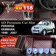Top Carpet PERODUA KEMBARA ( 1998 - 2007 ) 6D PU Leather Car Carpet VIP Car Mat Floor Mat Alas Kaki 