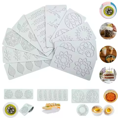 Silicone Chocolate Molds, 3D Silicone Tuile Molds, Fondant Clay Food Molds for Cake Decorating, Resi