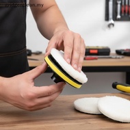 【DG】 5 Pcs Car Polishing Pads Synthetic Fibers with Drill Adapter Waterproof for Auto Waxing Detaili