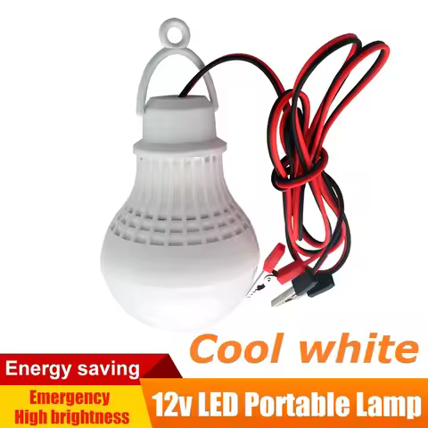 12V DC LED Lamps Portable Tent Camping Light SMD5730 Bulbs Outdoor Night Fishing Hanging Light Batte