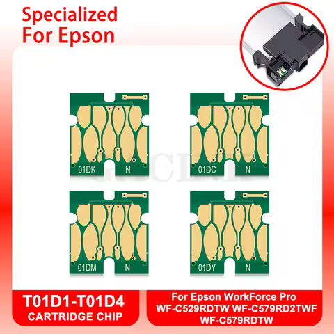 T01D1 T01D2 T01D3 T01D4 Compatiple Ink Bag Chip For Epson WorkForce Pro WF-C529RDTW WF-C579RD2TWF WF