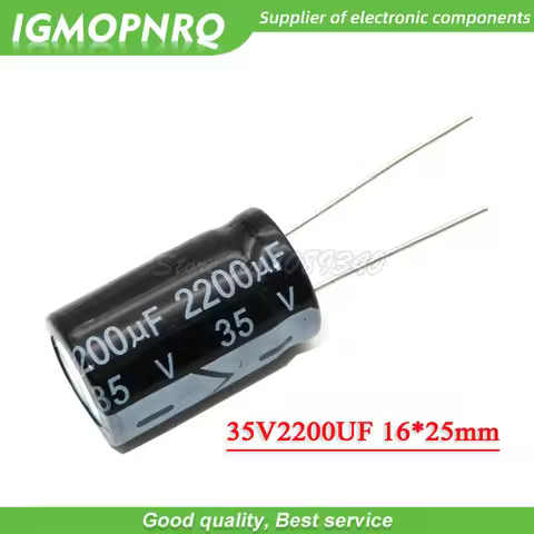 5PCS 35V2200UF 16*25mm 2200UF 35V Aluminum electrolytic capacitor
