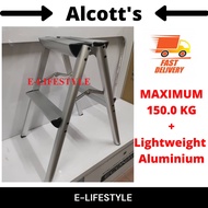 Alcott's Finest Lightweight Aluminum Step Ladder tangga kecil Max 150.0KG (READY STOCK)