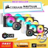 Corsair NAUTILUS 240 RS/ 360 RS ARGB Liquid CPU Cooler in Black/ White