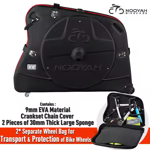 NOOYAH Bike Travel Case EVA Bike Bag for Transport Bicycle EVA Hardshell Bike Accessories Air Transp