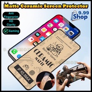 Matte Ceramic Samsung F62 F42 5G F41 F22 F12 F02s A91 A80 A8 Plus A8 2018 Not Tempered Glass