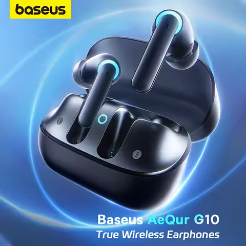 Original Baseus AeQur G10 Headphones Wireless Bluetooth 5.3 Hifi Earphone TWS Earbuds Fone Gamer A+C