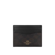 COACH 胡桃木色PVC品牌徽標多卡位錢包[平行進口]