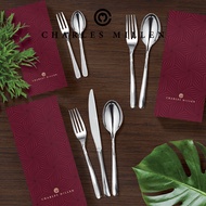 (Charles Millen) Pelissier Stainless Steel Cutlery Set ( 8pc Tea set ) ( 8pc Dinner set ) ( 12pc Din