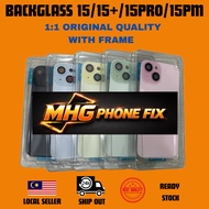 Backglass Compatible for iphone 15 series 1:1 original quality & cutting perfect finishing with free
