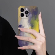 High-value Purple Yellow Gradient Compatible iPhone 16PRO 15PLUS XR XS Mobile Phone Protective Case 