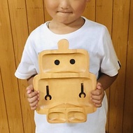 【SPICE】日本PETIT'S MAMAN 天然松木 兒童餐盤- 機器人