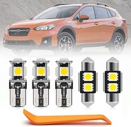 6pcs White Interior LED Lights Kit for Subaru XV Crosstrek 2013 2014 2015 2016 2017 2018 2019 2020 2021 2022 Map Dome Lights Super Bright 6000K LED Interior Light Bulbs + Install Tool