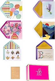 Papyrus 75th Anniversary Greeting Card Assortment for Birthday and All Occasion with Keepsake Box (6