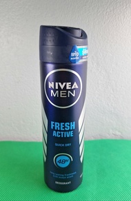 NIVEA นีเวีย เมน เฟรช แอคทีฟ ดีโอเดอแรนท์ สเปรย์ลดเหงื่อและระงับกลิ่นกาย 150 มล. NIVEA MAN Fresh Active  Spray 150 ml.