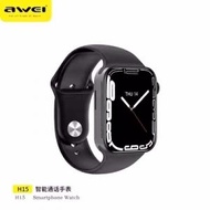 AWEI - H15(黑色)智能手錶 藍牙連結 可通話 拍照 搭配心率血氧血壓跑步