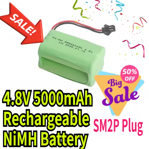 5000mAh 4.8V Rechargeable NiMH Battery For RC Cars Robots Tank Gun Boats toys parts T Model With SM2