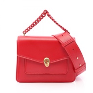 【二手】BVLGARI(Bulgari) Serpenti Forever 兩用手提包，RED皮革，Serpenti Forever 兩用單肩包，女士，二手 A