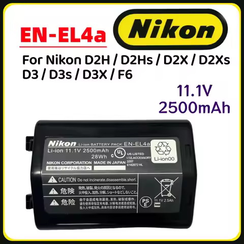 Original EN-EL4 EN-EL4A ENEL4 ENEL4A Battery 2500mAh EN EL4A EN EL4 for Nikon D2H D2Hs D2X D2Xs D3 D