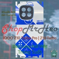 Dán Dẻo PPF Full Sau Lưng Viền iQOO Z10 Turbo Pro - iQOO Z9 Turbo - Z9 Turbo+ (Trong Và Nhám)